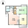ハイツ後藤 B棟 2DKの間取り
