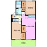 クレールコンフォート　D 2LDKの間取り