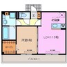 明楽　A棟 1LDKの間取り