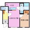 リーブルファイン小貝須 1LDKの間取り