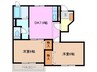 デュオ　クール　Ⅱ 2DKの間取り