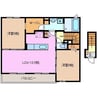 フルラージュ　Ⅰ 2LDKの間取り
