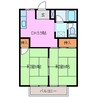 パレス３．１Ａ 2DKの間取り