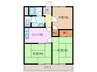 グリーンハイツ 3DKの間取り