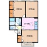 エポック２１　Ａ棟 3DKの間取り
