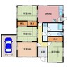 西別所ガレージ付き貸家 4DKの間取り