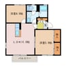 シャトル藤　Ｃ棟 2LDKの間取り