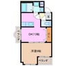 インペリアルⅡ 1DKの間取り