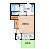 パティオ 1Kの間取り