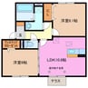 クレール　スクエア 2LDKの間取り