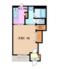 ドミール富貴 1Kの間取り