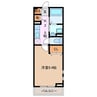 桜見ハウス 1Kの間取り