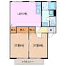 フレジェ 2LDKの間取り