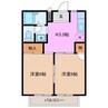 シティハイツ　暁 2Kの間取り