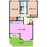 グレイス　エル　メゾンⅡ 2LDKの間取り