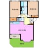 グレイス　エル　メゾンⅡ 2LDKの間取り
