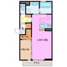 ボヌール江場 1LDKの間取り