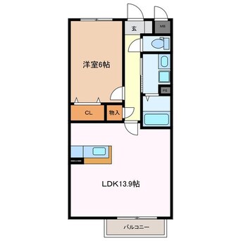 間取図 ルーチェｓｈｉｂａ