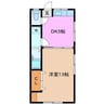 ハイツ今北 1DKの間取り
