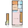 ラトゥール川越 1LDKの間取り