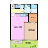 パインヒルズ 1LDKの間取り