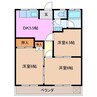 ニューハイツダイソウ 3DKの間取り