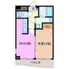 エトワール 1DKの間取り