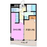 エトワール 1DKの間取り
