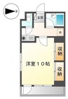 サザンクロス 1Kの間取り