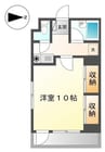 サザンクロス 1Kの間取り
