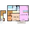 コージーコート朝日 1LDKの間取り