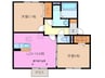 クレール　スクエア 2LDKの間取り