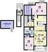チェリ－・ブロッサム 2LDKの間取り