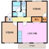 フィレンツェ桑名Ｂ棟 2LDKの間取り