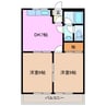 サニーヒル星見ヶ丘 2DKの間取り