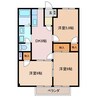 ラフォーレ掛越 A棟 3DKの間取り