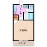 ピースフルハイツ 1Kの間取り