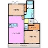 カーサ　ブラーノ 2LDKの間取り