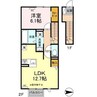 Ｒｏｓｅ　Ｇａｒｄｅｎ 1LDKの間取り