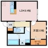 ルミエール真栄房 1LDKの間取り