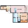 ルミエール真栄房 1LDKの間取り