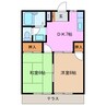 シティハイツ清晃 2DKの間取り