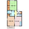 ハイツ山崎 2DKの間取り