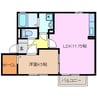 セジュールマロン 1LDKの間取り