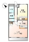 アシューレＡ棟 1LDKの間取り