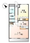 アシューレＡ棟 1LDKの間取り