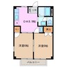 トロワレーヴⅠ 2DKの間取り