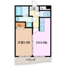 エトワール 1DKの間取り