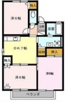 蓮花寺ハイツ　A 3DKの間取り