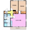 レトア新西方Ａー１ 2LDKの間取り